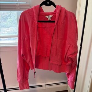 Cropped Pink Zip Up